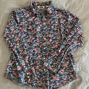 Women's western style print denim shirt